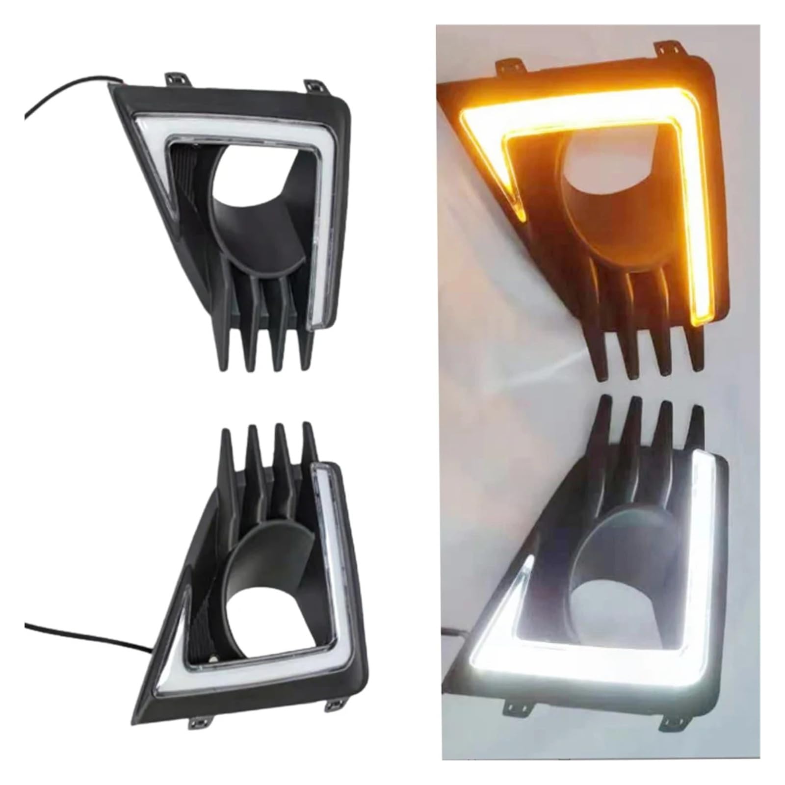 Lampada DRL per Auto da 2 Pezzi Luce Marcia Diurna A LED per Mirage 2020 2021 Funzione Segnale Svolta Giallo Dinamico 12V Laterale Indicatore Direzione Lampada