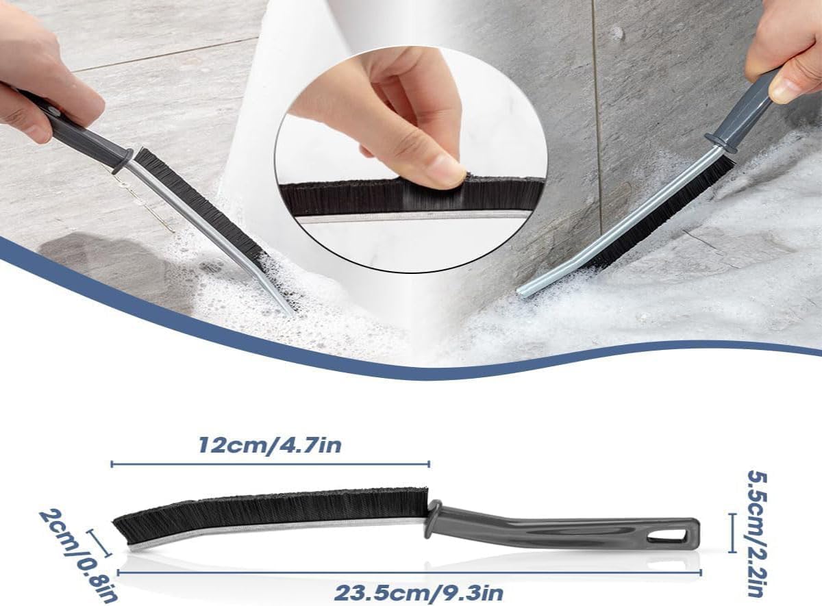 AKCredible Gap Cleaning Brush Multi-Purpose Door Window Track Deep Cleaning Brush Supplies,Bathroom Gap Cleaning Brush, Clean The Dead Corners of Bathroom Kitchen Tiles (Pack of 3) 1