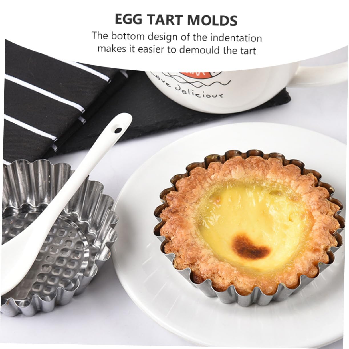 15 Piezas Molde Para Tarta De Huevo De Panadería Molde De Acero Inoxidable Para Tartas Horneadas Para Repostería Huevo Para y Muffins