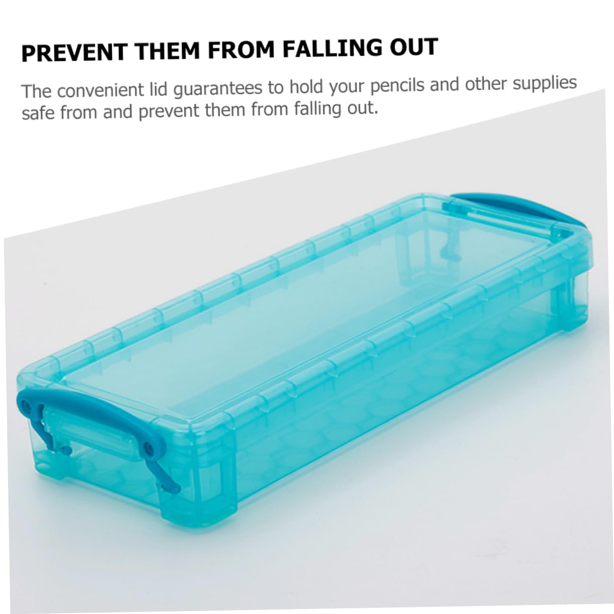 Tofficu 8pezzi Scatola Portapenne Colorati Organizer Compatto Per Cancelleria Scatola Trasparente Per Matite e Piccoli Oggetti Per Ufficio e Scuola