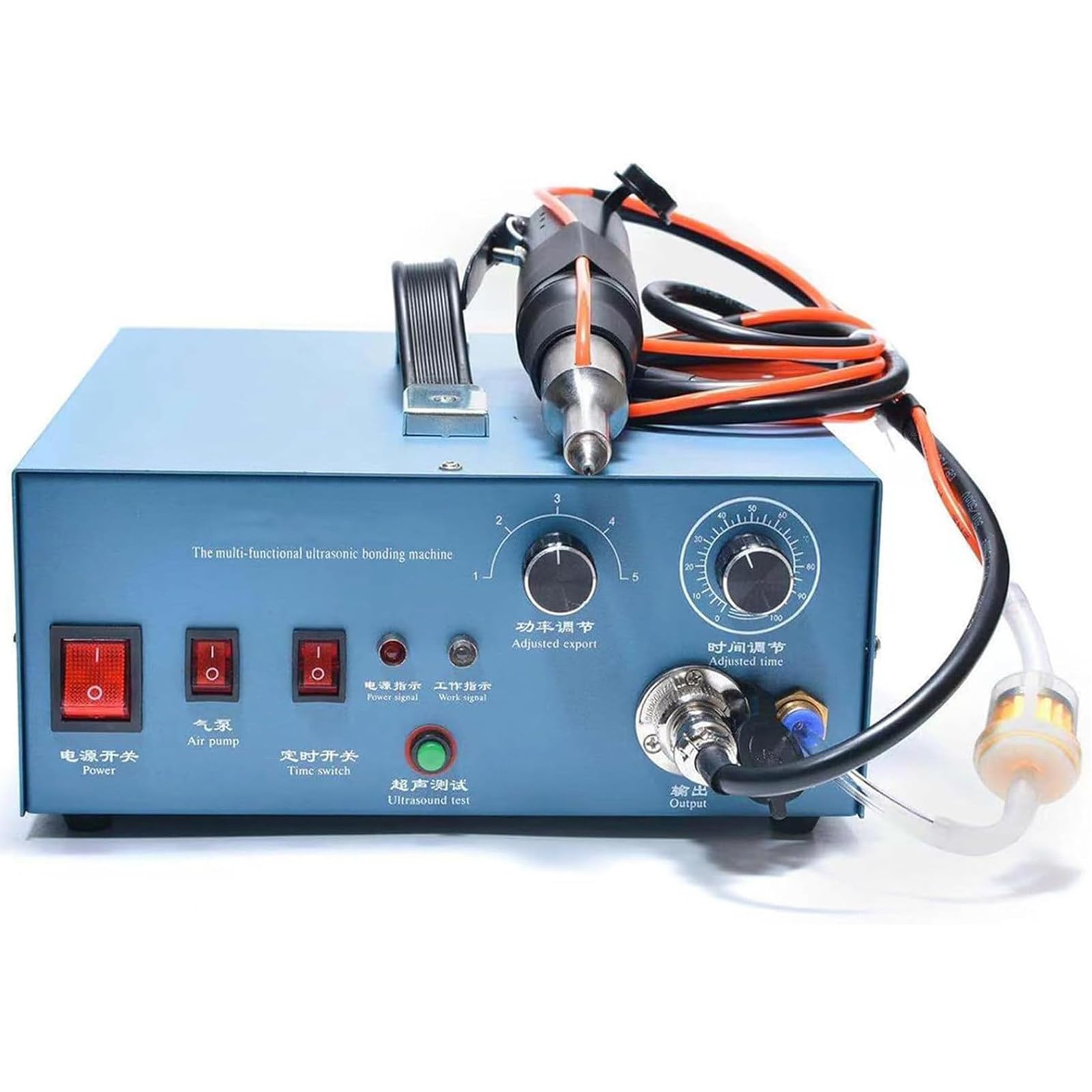 HTDRE 500W Hot Fix Rhinestone Applicator 8 Tip Sizes 1-8mm Pearl Setting Machine with Vacuum Pump No Glue Needed 80 pcs/min for Clothing Leather DIY