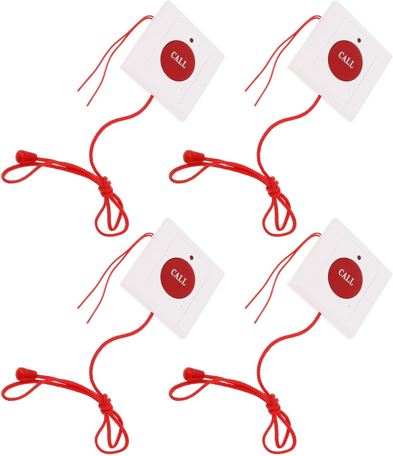 Amosfun 4pcs Emergency Call Button for Elderly – Pull String Patient Alarm System with Sos Help Button for Bedside and Bathroom Use – Medical Alert Device for Elderly Assistance and Fall