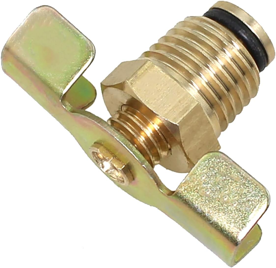 2-Pack 1/4" NPT Brass Air Compressor Drain Valve - Wing Type, Plug Valve for Air Compressors, Storage Tanks, Gas Cylinders