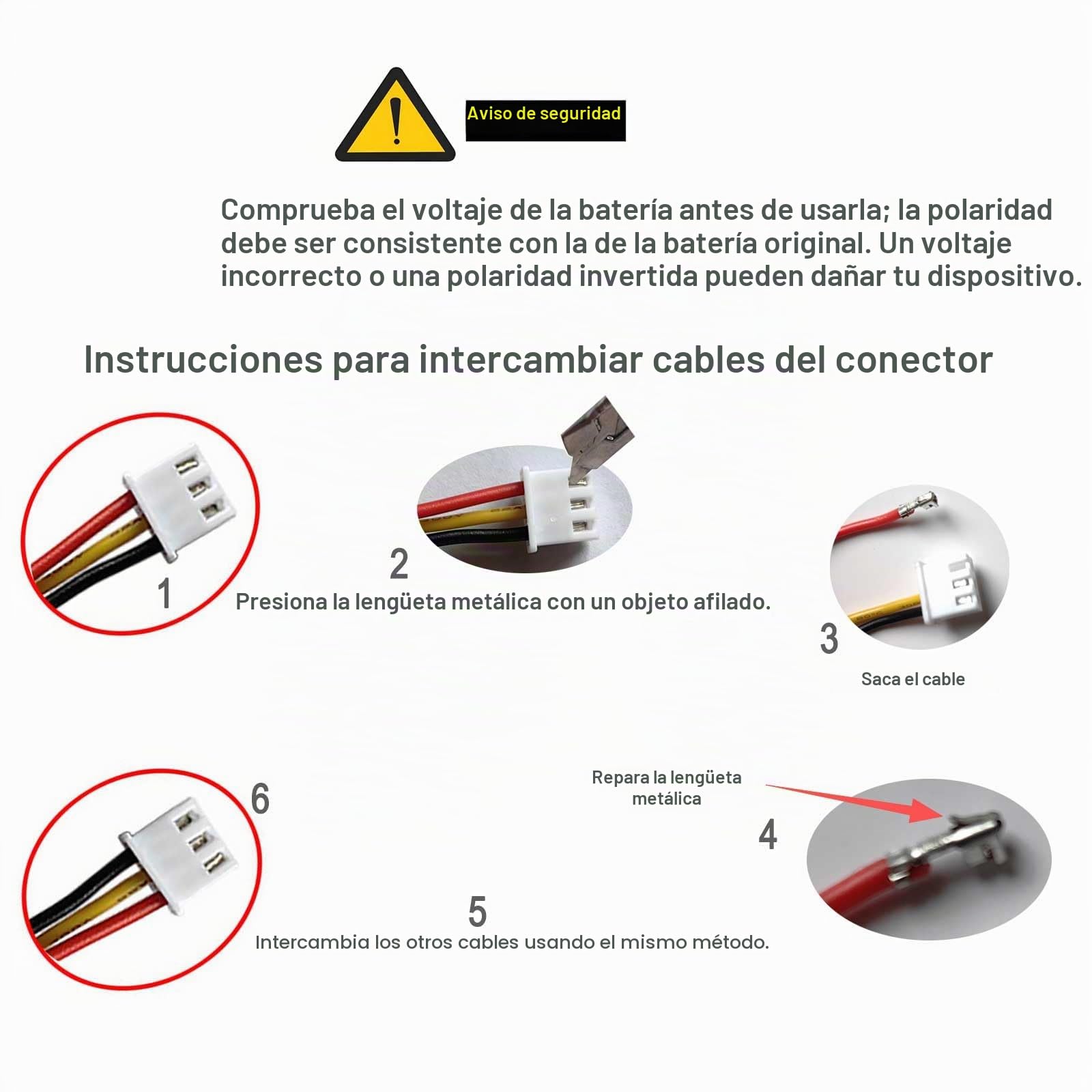 AOLIKES 18650 2s2p 5200mAh 7.4V batería recargable de iones de litio con conector XH2.54/3P conector macho / celdas 5C / admite carga rápida