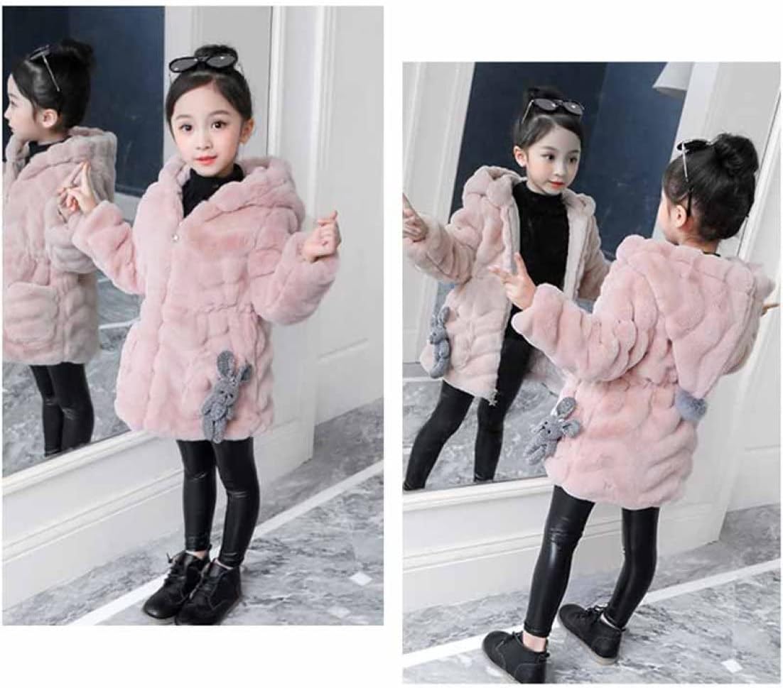 [BKVB] ポンポン付き ファー 裏起毛 中綿ジャケット ファー 女の子 子供服 秋冬 キッズ コート ボーイズ ふわふわ ボア