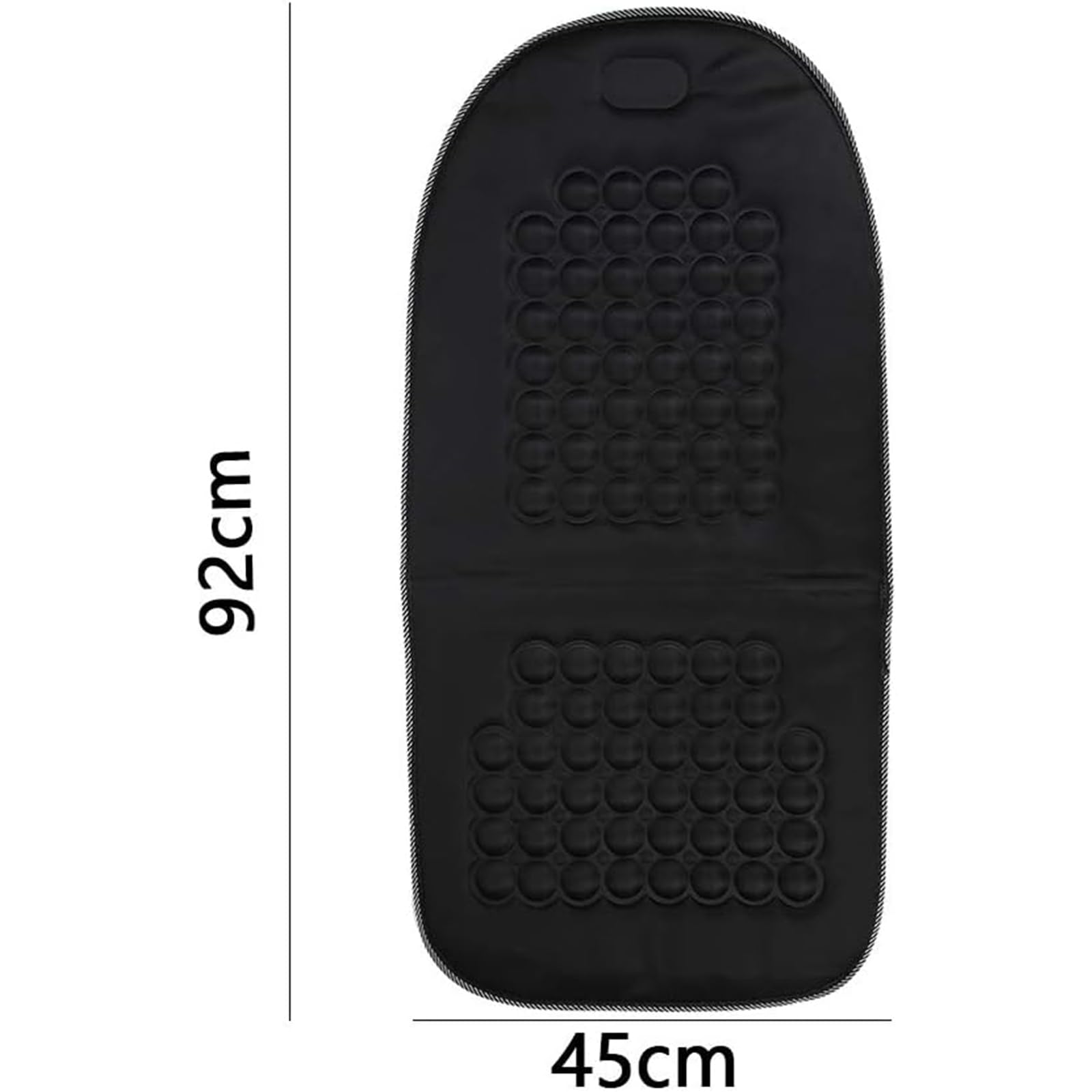 Rable Masaje Cojín de Asiento para Fiat Freemont/Idea/Linea/Multipla/Panda/Punto/Qubo, con Fondo Antideslizante para Aliviar la Presión de Las Caderas,C Black-A