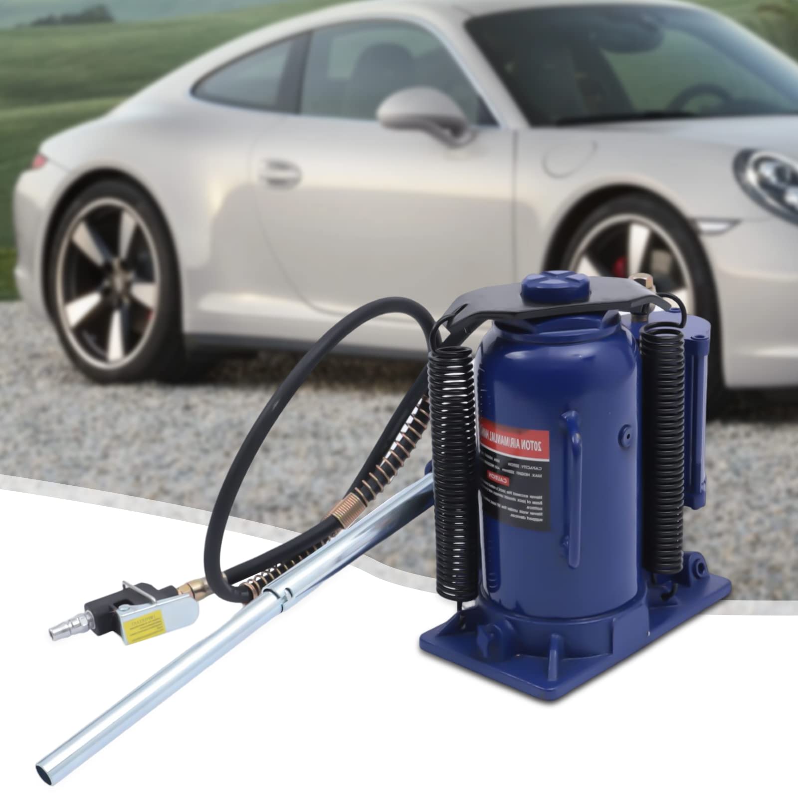20 toneladas de gato hidráulico neumático de botella - Compacto gato hidráulico de aire de 20T para coches, SUV, con altura de elevación de 260-510 mm gato de botella de sello de botella