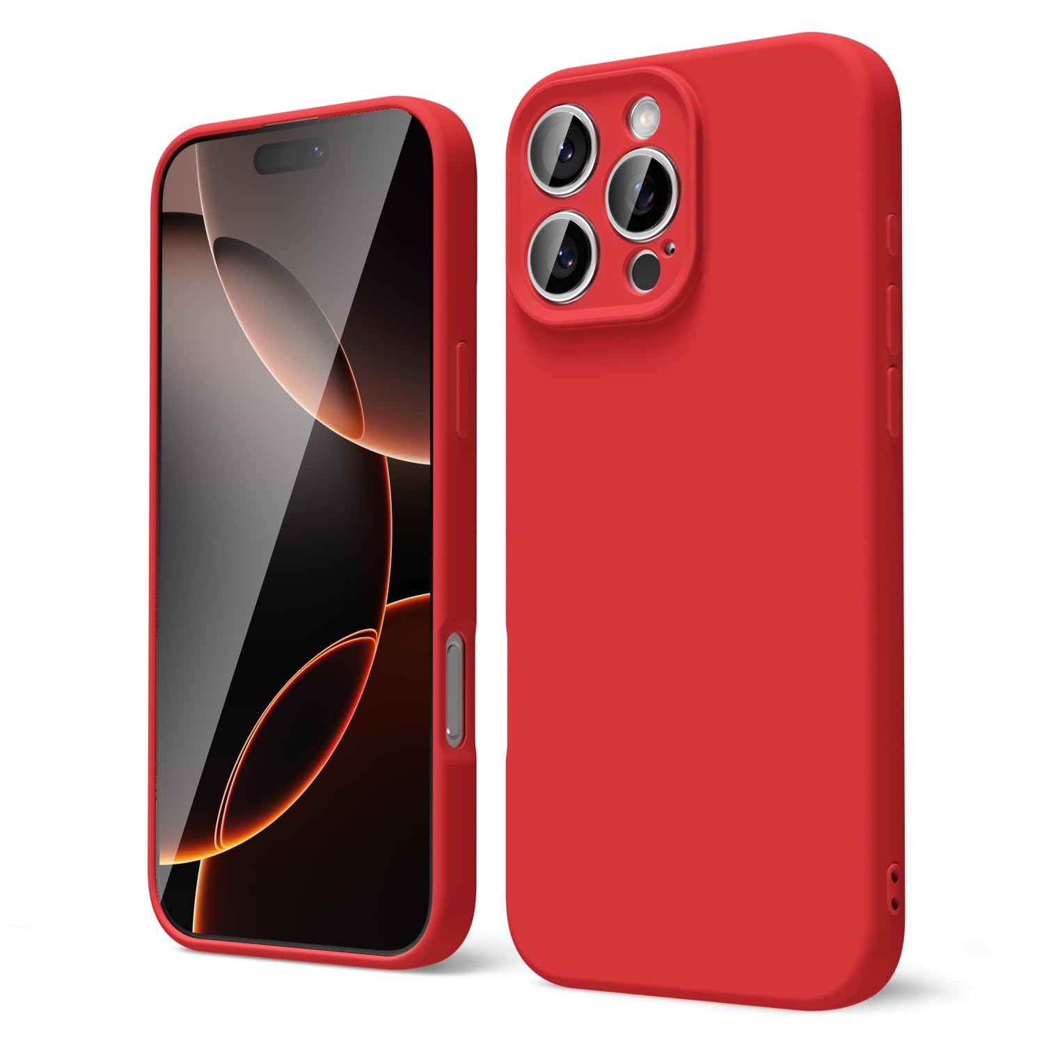 oakxco for iPhone 16 Pro Max Case Liquid Silicone, Soft Rubber Gel Elegant Aesthetic Basic Simple Cover, Cute Thin Slim TPU Matte Solid Color Plain Smooth Case for Women Girl, Light Pink — view 581