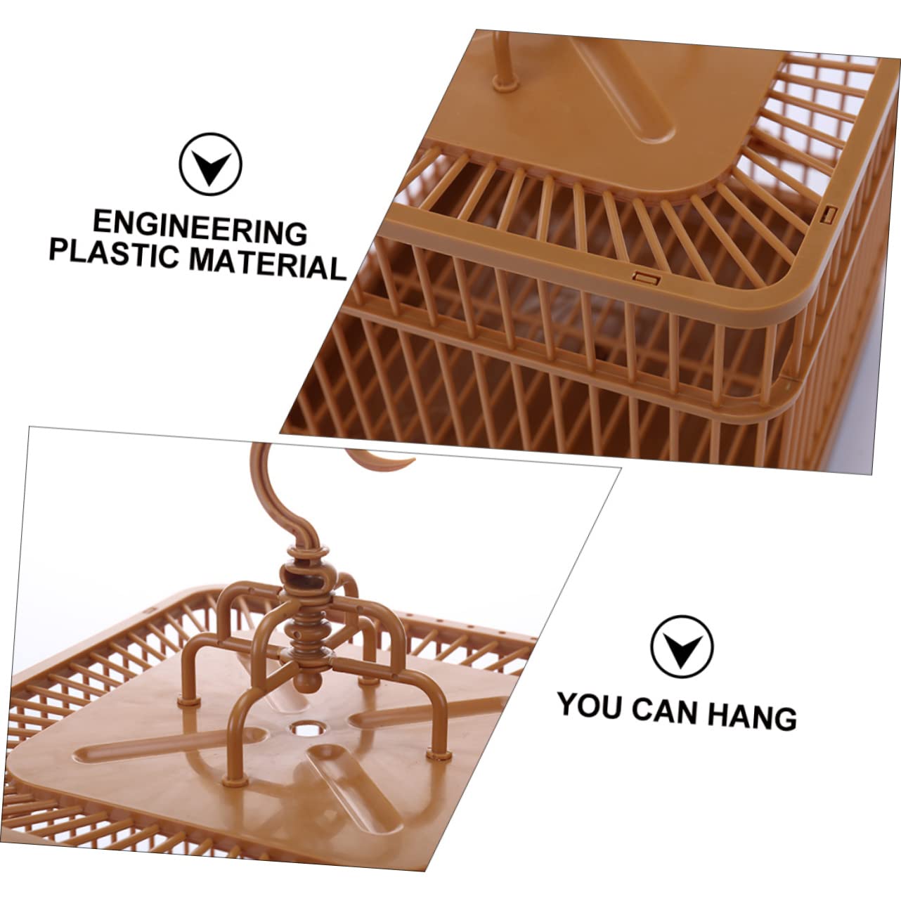 Cage Per Uccelli in Plastica Con Gancio Per Appendere E Base Rimovibile Palo Di Appoggio Per Giocare Adatto Per Pappagalli E Calopsitte Facile Da Pulire E Trasportare