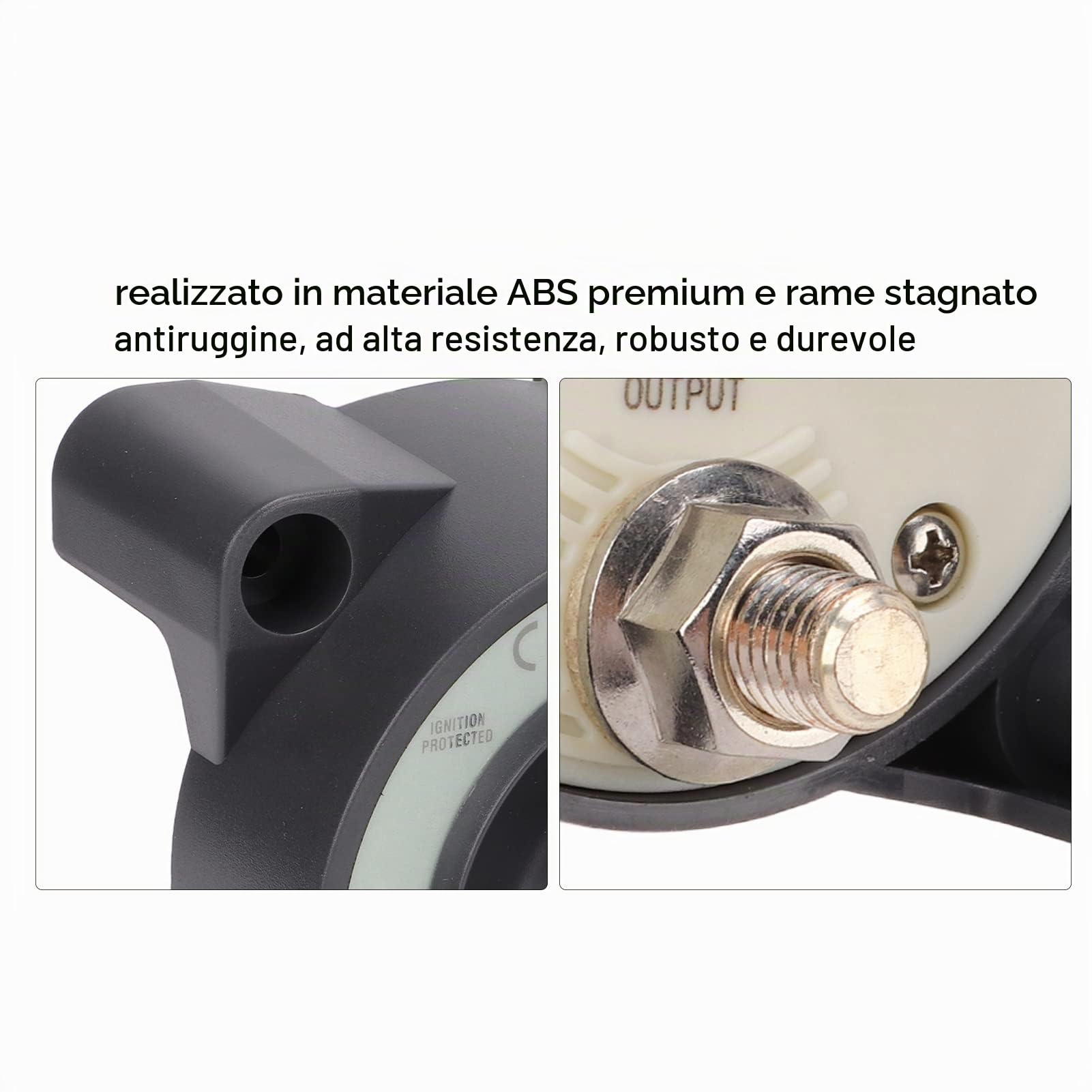 Selettore batteria a 4 posizioni 500 A, interruttore di uccisione di impermeabile resistente per ATV, barca
