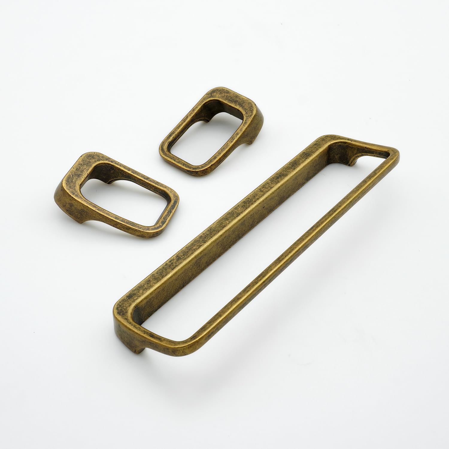 Confezione da 10 pomelli in ottone anticato, 128 mm, foro centrale in lega di zinco massiccio, per cassetti e cassettiere, maniglie vintage per mobili