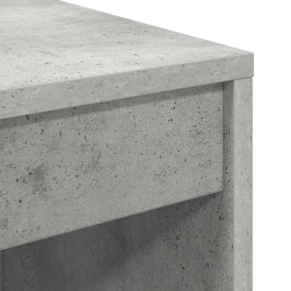 Scrivania in cemento grigio 90 x 40 x 76 cm, scrivania compatta effetto cemento per piccoli uffici, con robusto piano in legno e design moderno, facile da montare