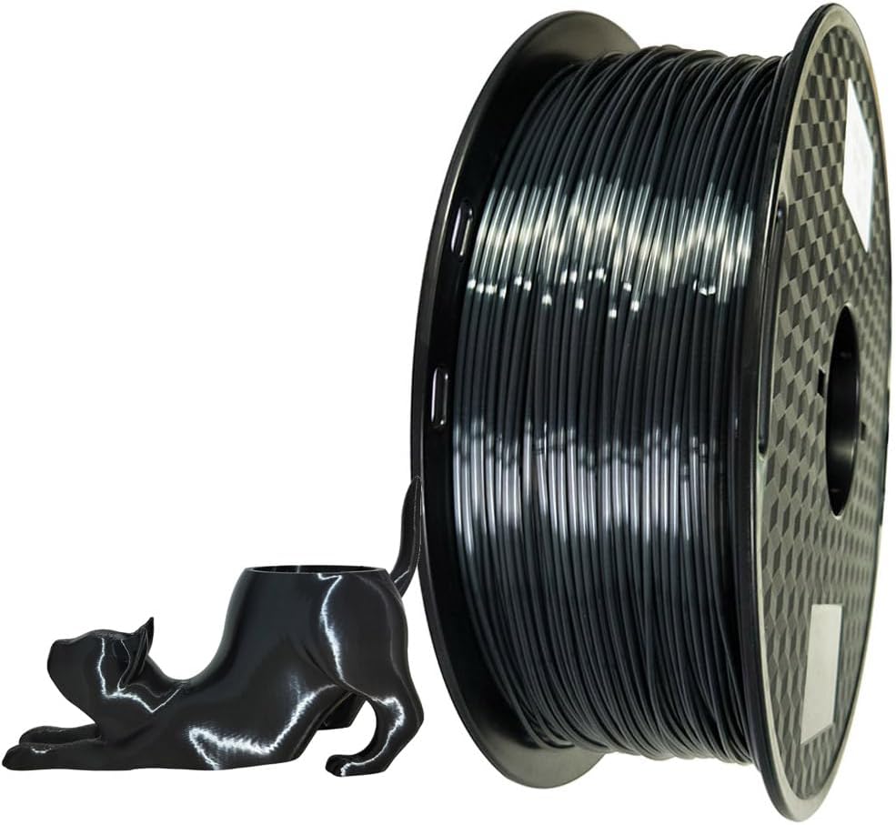CC3D Silky TPU Filament Black 1.75mm 1KG 3D Printing Materials FDM 3D Printer 57D TPU Harder Than 98A Silk Filament