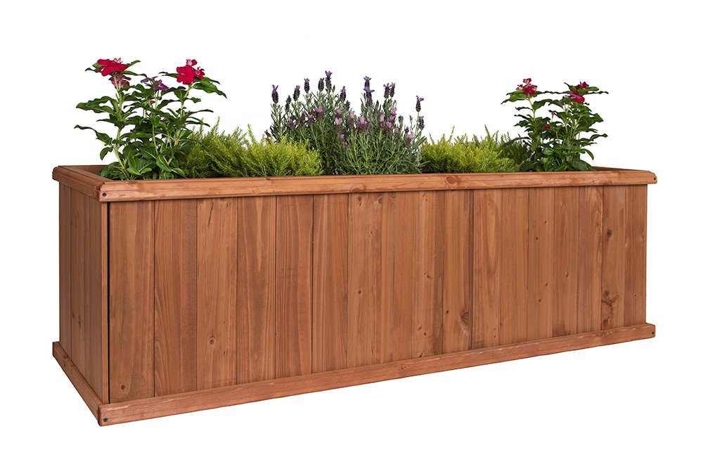 Greenstone 100079 Churchill Cedar Planter Box, Large, Heartwood