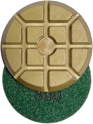 Miniatura 31 de Almohadillas de pulido de diamante de resina de 3 pulgadas, resina oscura, juego de 3, altura de segmento de 0.236 in, seco o húmedo, grano #50