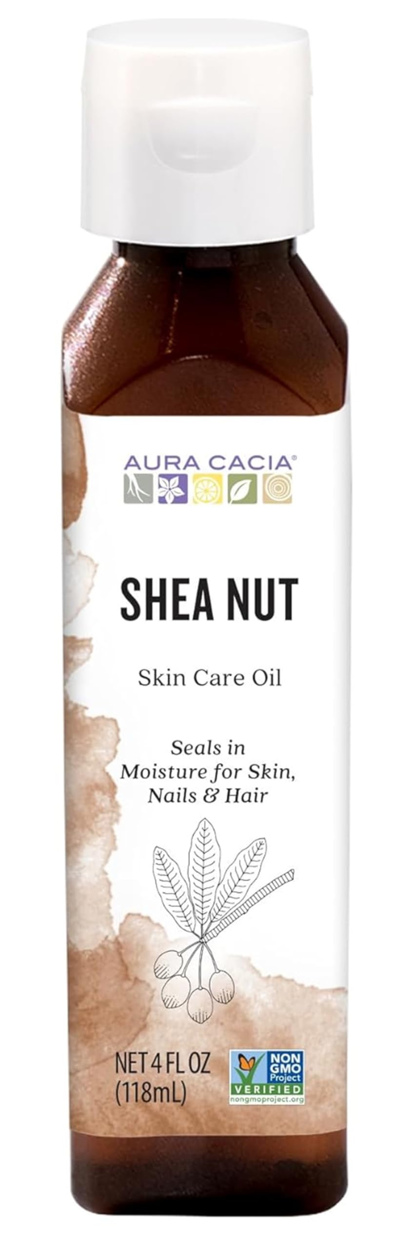 Aura Cacia Nourishing Shea Nut Oil | Multi-Purpose Nourishment Oil | 4 fl oz.
