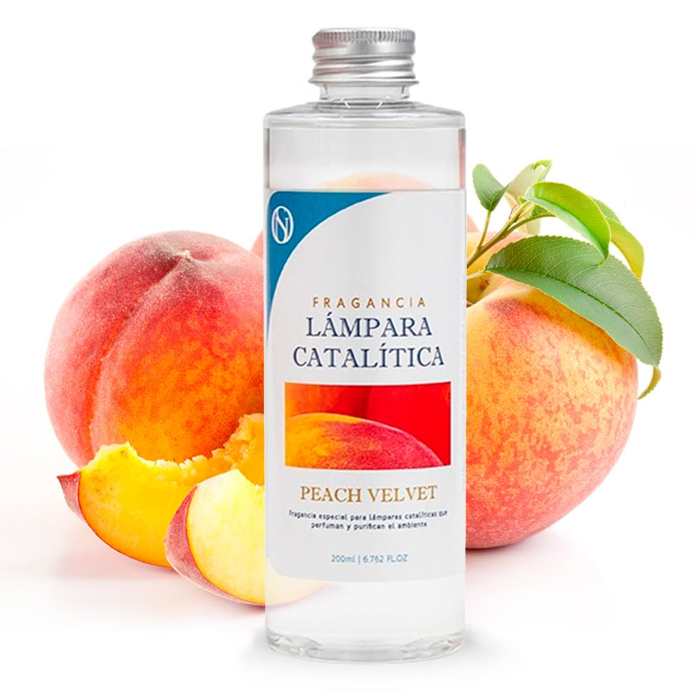 Pack Ahorro Lámpara Catalítica Mosaico Dorado + Fragancia Aroma Peach Velvet 200ml. Elimina malos olores e impurezas, perfuma y limpia.