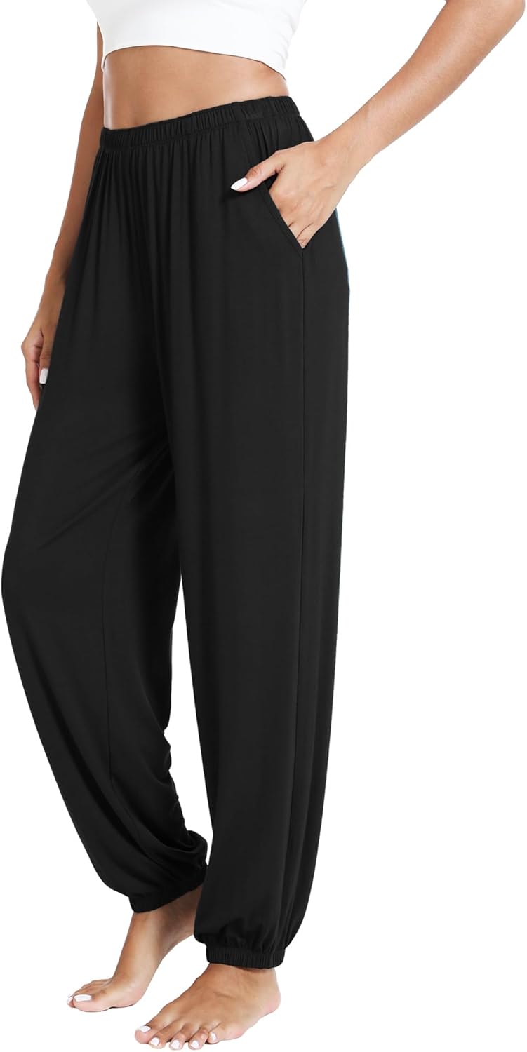 WiWi Pajama Pants for Women Lounge Super Soft Joggers Yoga Viscose from Bamboo Bottoms Cooling Pajamas Pant Sweatpants S-4X