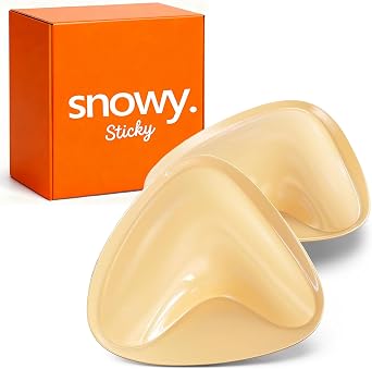 Sticky Push-Up Bra Inserts Reusable Double-Sided Adhesive Pads, Waterproof Strapless Support for Dresses