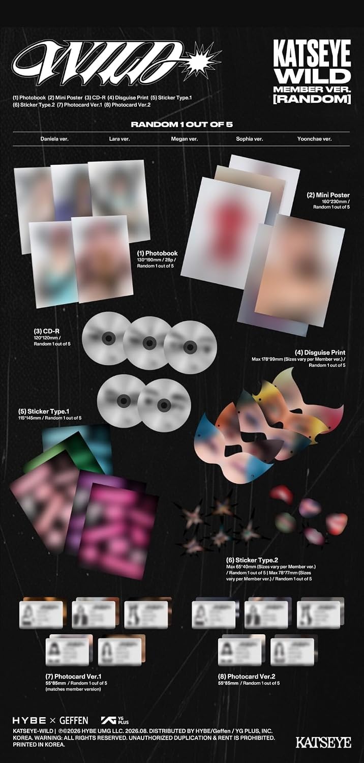 KATSEYE Wild EP Álbum, miembro 5 ver. SET
