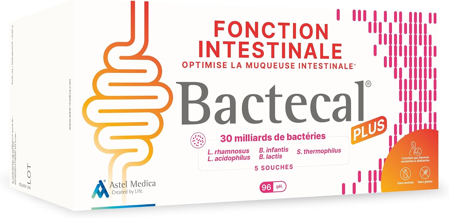 PLUS – Digestive and immune support & intestinal flora restoration – Probiotics – Dietary supplement – 96 capsules