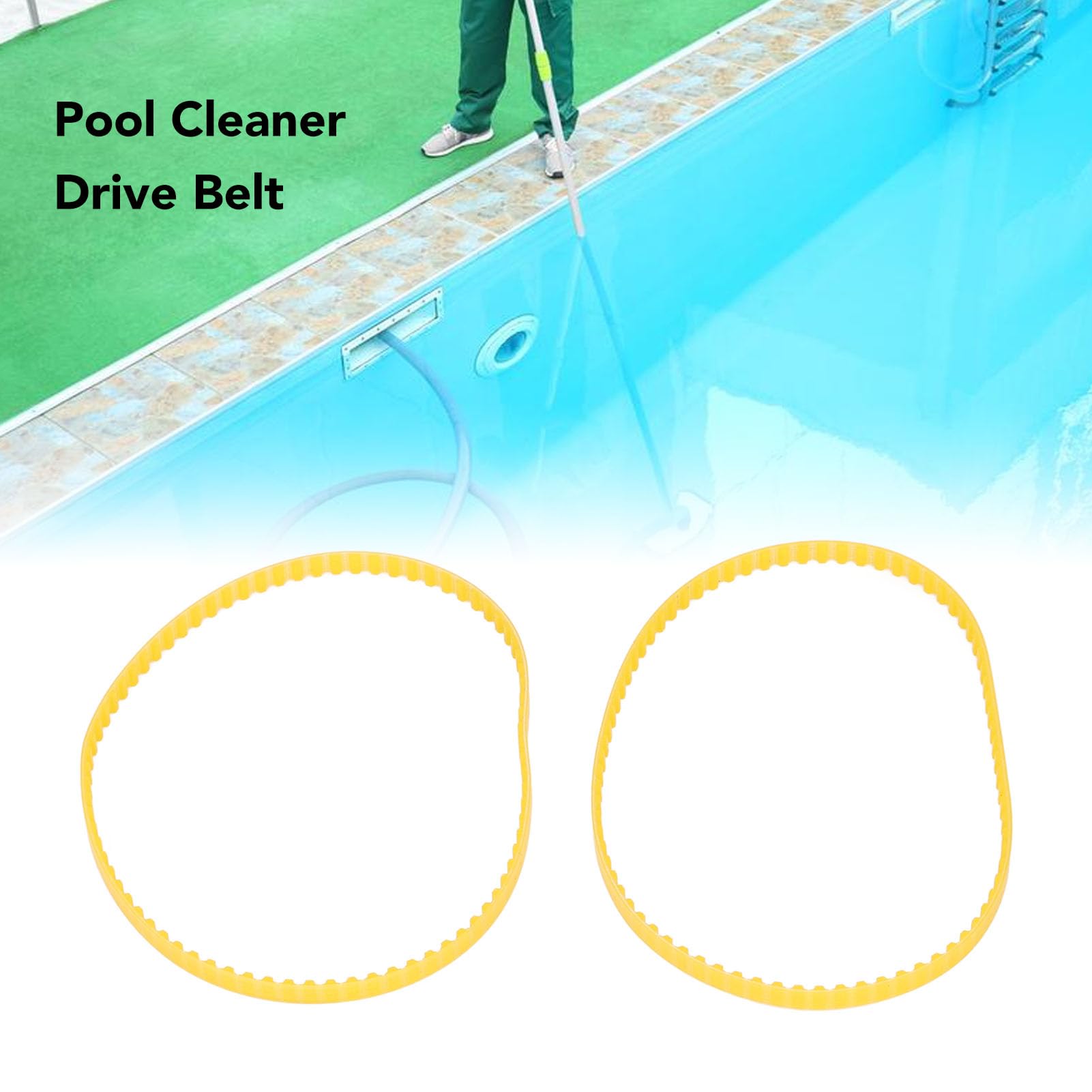 2PCS Cinghie Di Trasmissione Per Pulitore Piscina, In PU, Sostituzione Per Aquabot Aqua Products 3302A, 396 Mm