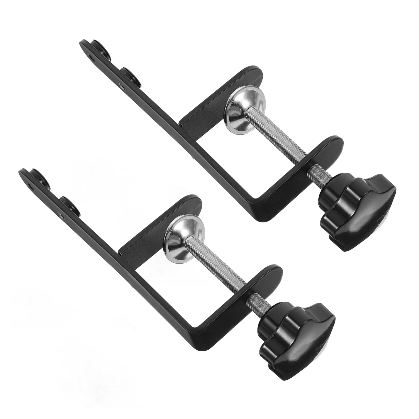 VILLFUL 2pcs Fixed Bracket Table Rod Stand with Clamps C Brackets for Mounting Hole Board Rack Bracket for Tabletop Pegboard Table Clamps for Poles Pegboard Shelf Brackets Mounting Clamps