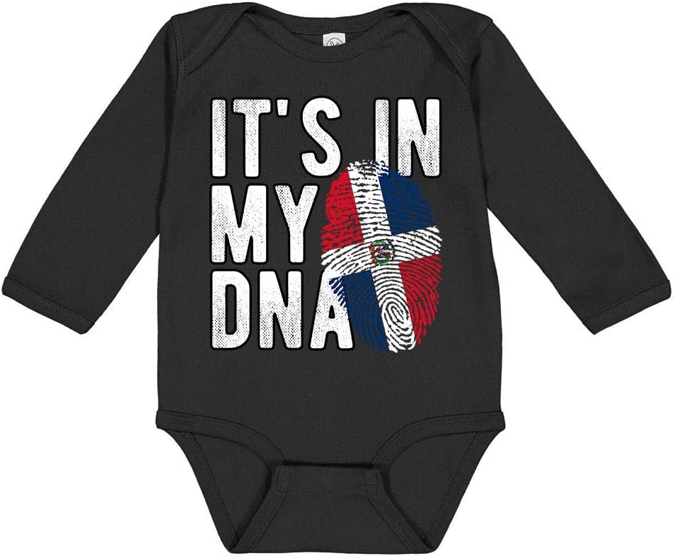 Dominican Republic in My DNA Long Sleeve Baby Infant Bodysuit
