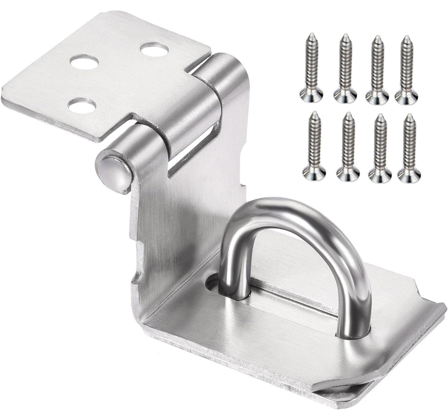 ZiYuya Stainless Steel Hasp and Staple Door Hasp Latch Gate Lock Padlock