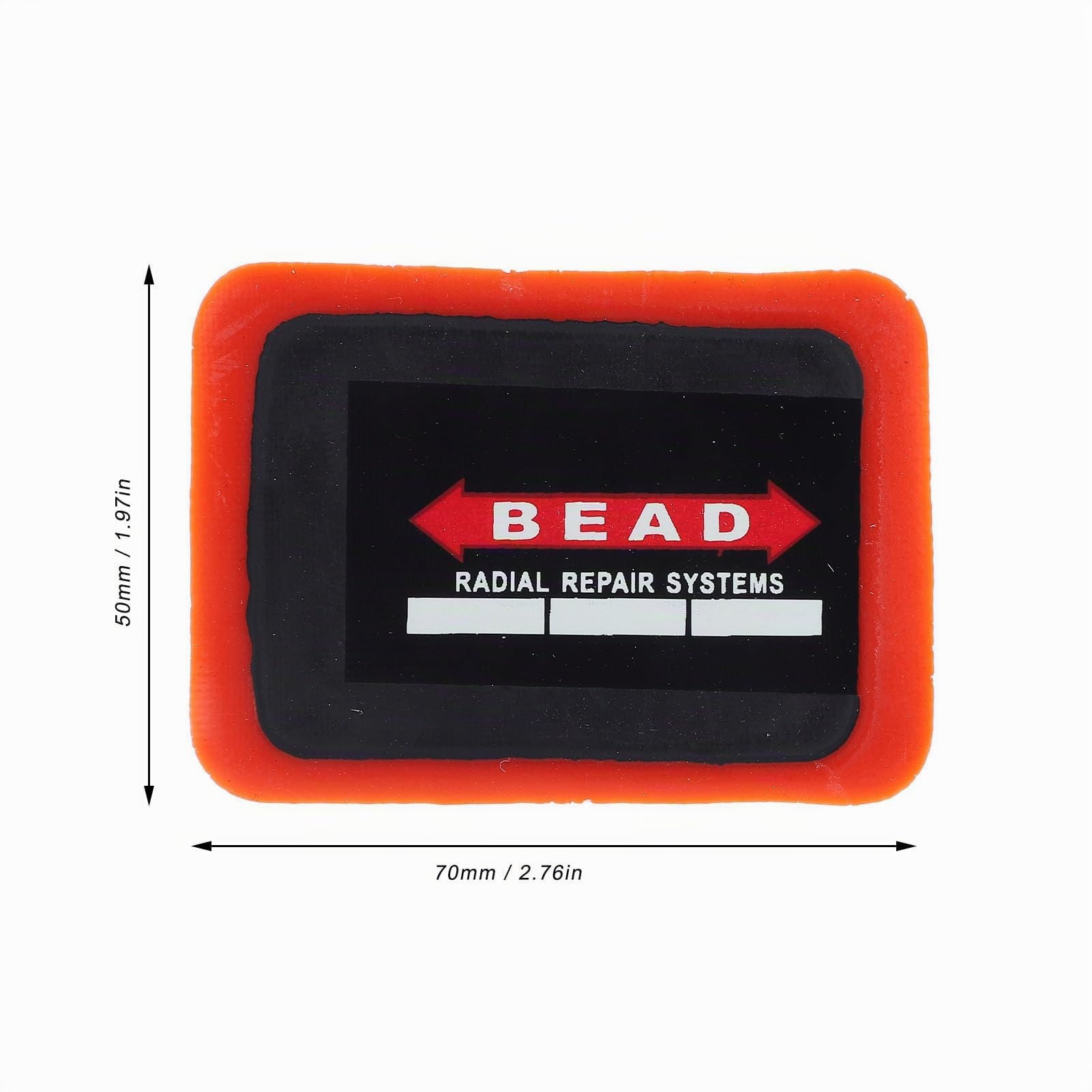 20 Pcs Patches de Pneus en Caoutchouc Heavy Duty Patches de Réparation des Pneus 50x70 Mm avec Une Adhésion à Haute élasticité pour Le Tracteur de Camion de Moto de Voiture