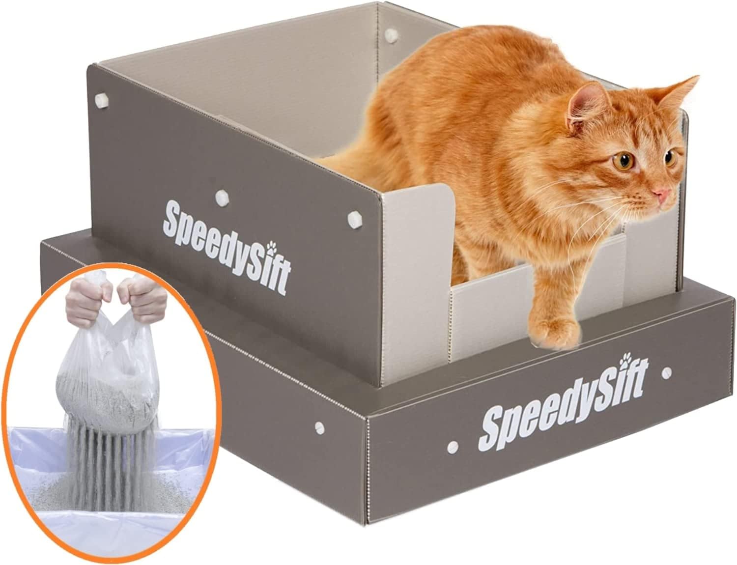 SpeedySift Corrugated Plastic Litter Boxes