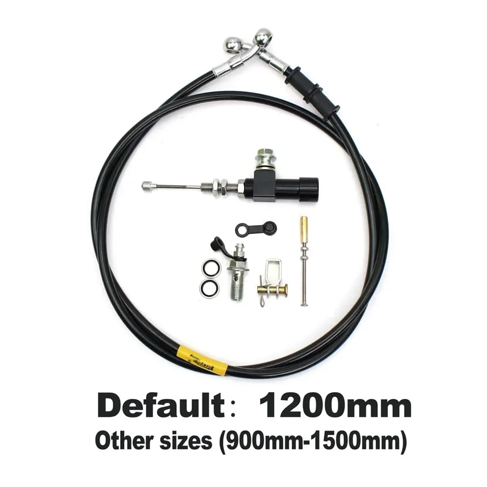 Kupplung Bremshebel 7/8-Zoll-Lenker Motorrad Hydraulische Kupplung Kit Bremse Master Zylinder Öl Schlauch Bremshebel Kit Kupplungshebel Motorrad(Yellow one Set)