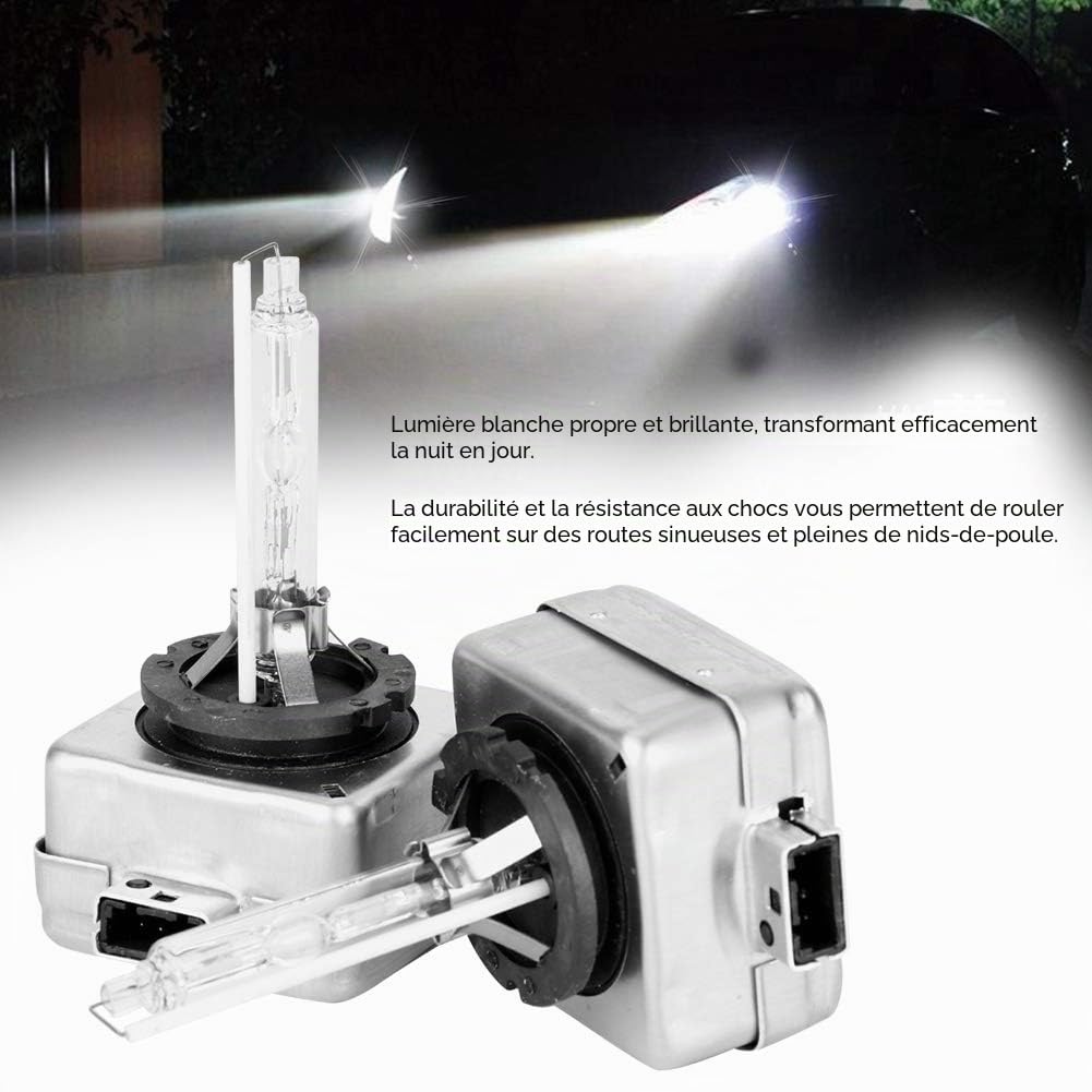 Yctze pour balastre xenon 9285141294 pour xenstart 9285 141 294 2pcs ampoule, remplacement de l'ampoule blanc brillant au xénon imperméable D1S 12V 6000K 35W