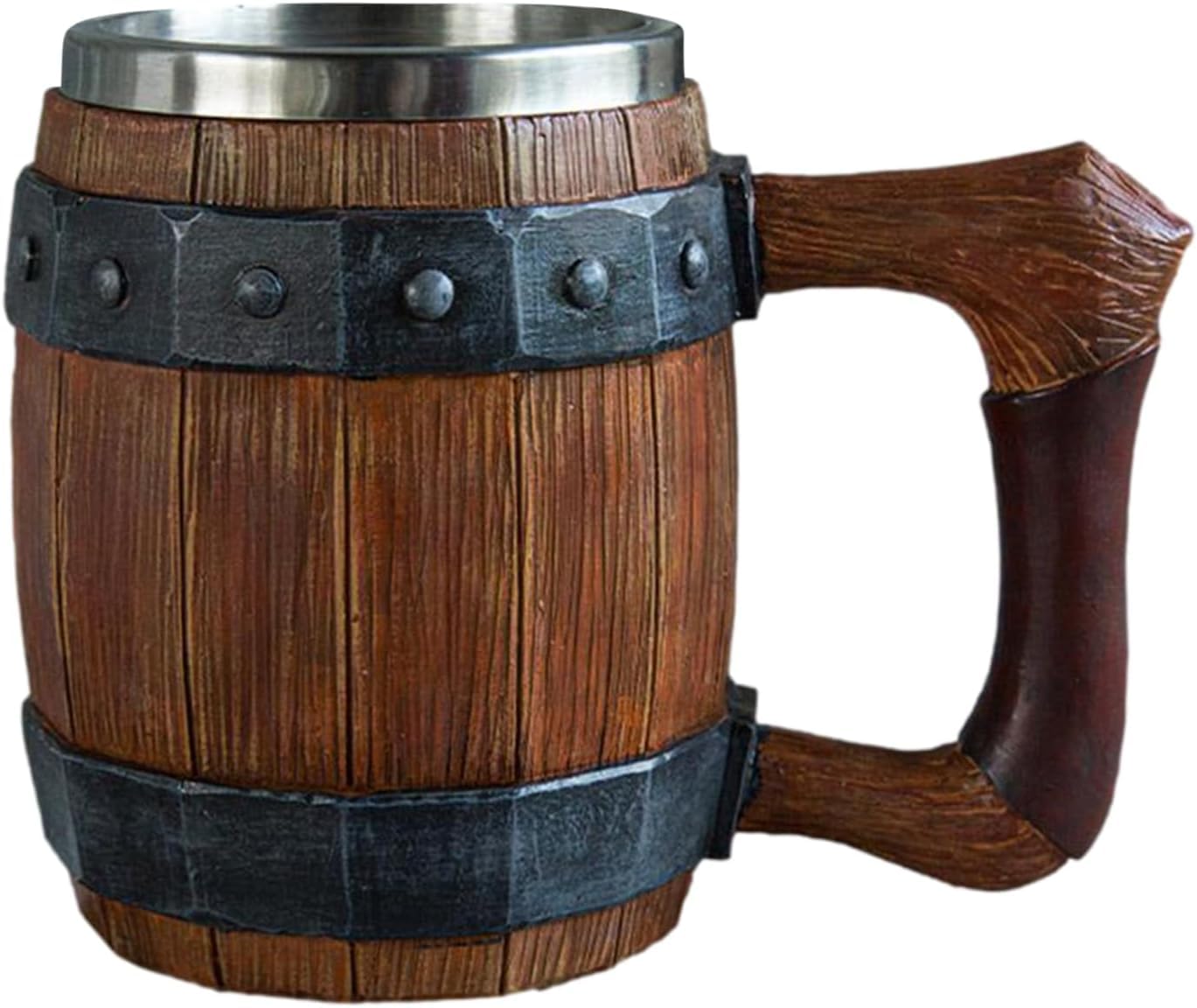 グラブル グラサイキッチン 樽ジョッキ Amazon.co.jp: ビールグラス模造木目ビール樽ジョッキバレルマグ個性的