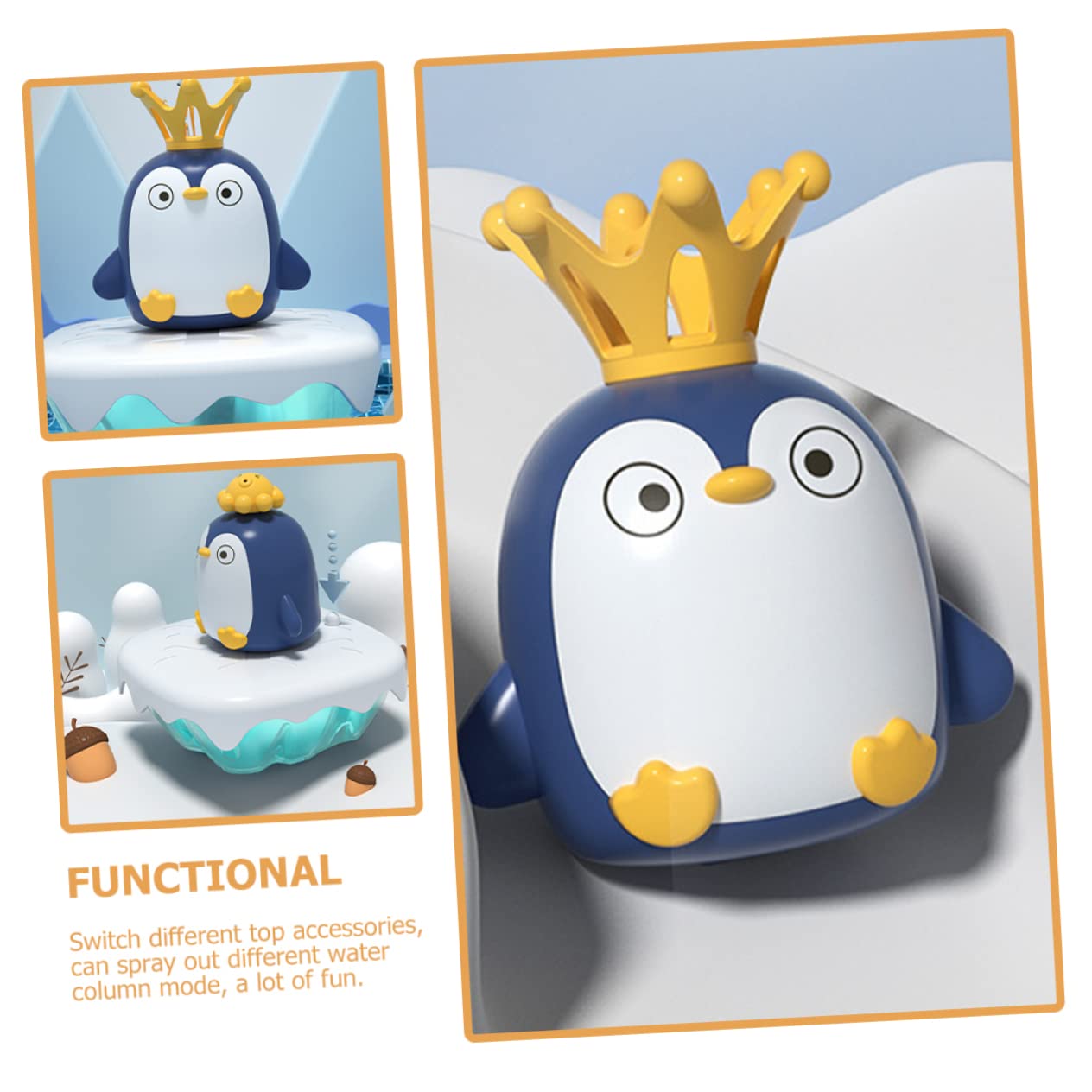 Rociador de Juguete de Baño Pingüino Abs, 1 Juego para Bebés