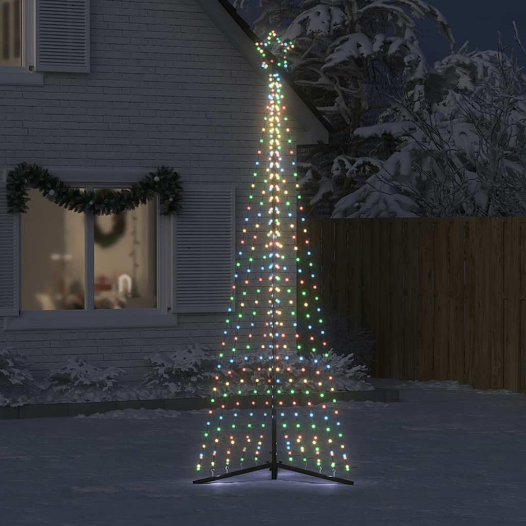 Choinka LED, wielokolorowa, 495 diod LED, wysokość 300,5 cm, z 8 efektami świetlnymi, do użytku wewnątrz i na zewnątrz, podświetlana, IP44