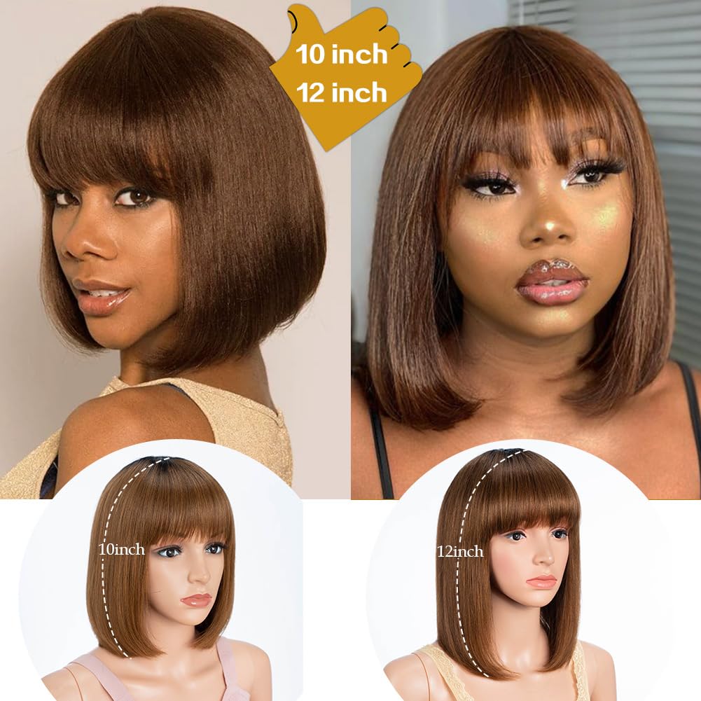 Amazon.co.jp: JOEDIR HAIR ショート ボブ ウィッグ 前髪付き 人毛 10
