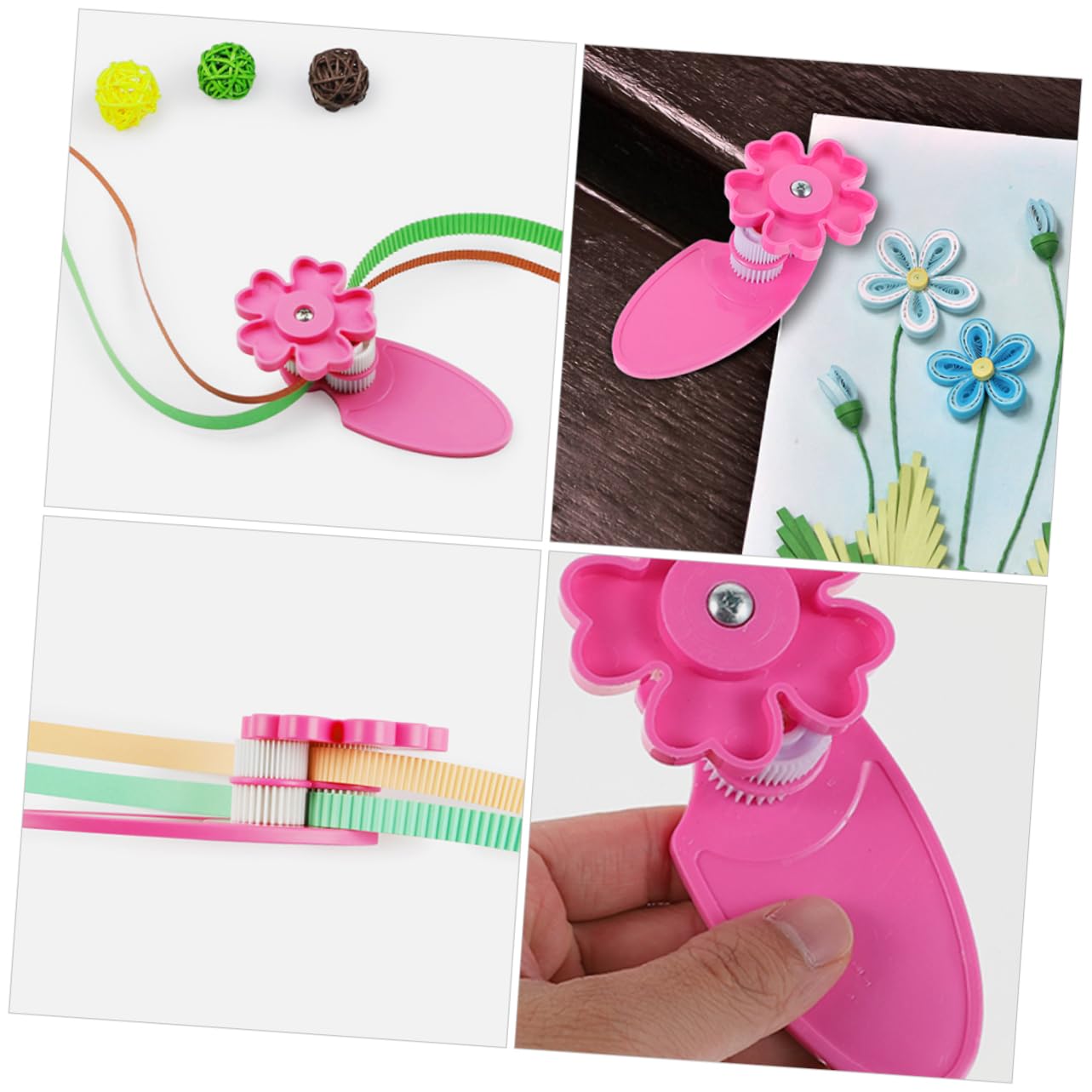 SHINEOFI 5 Sätze Papierformer Quilling Werkzeuge Crimpstreifen Herstellung Von Quillern Gitterwerkzeug Papier Curling Gerät Bastel Quilling DIY Werkzeug DIY Papier Curling 2 Stücke * 5