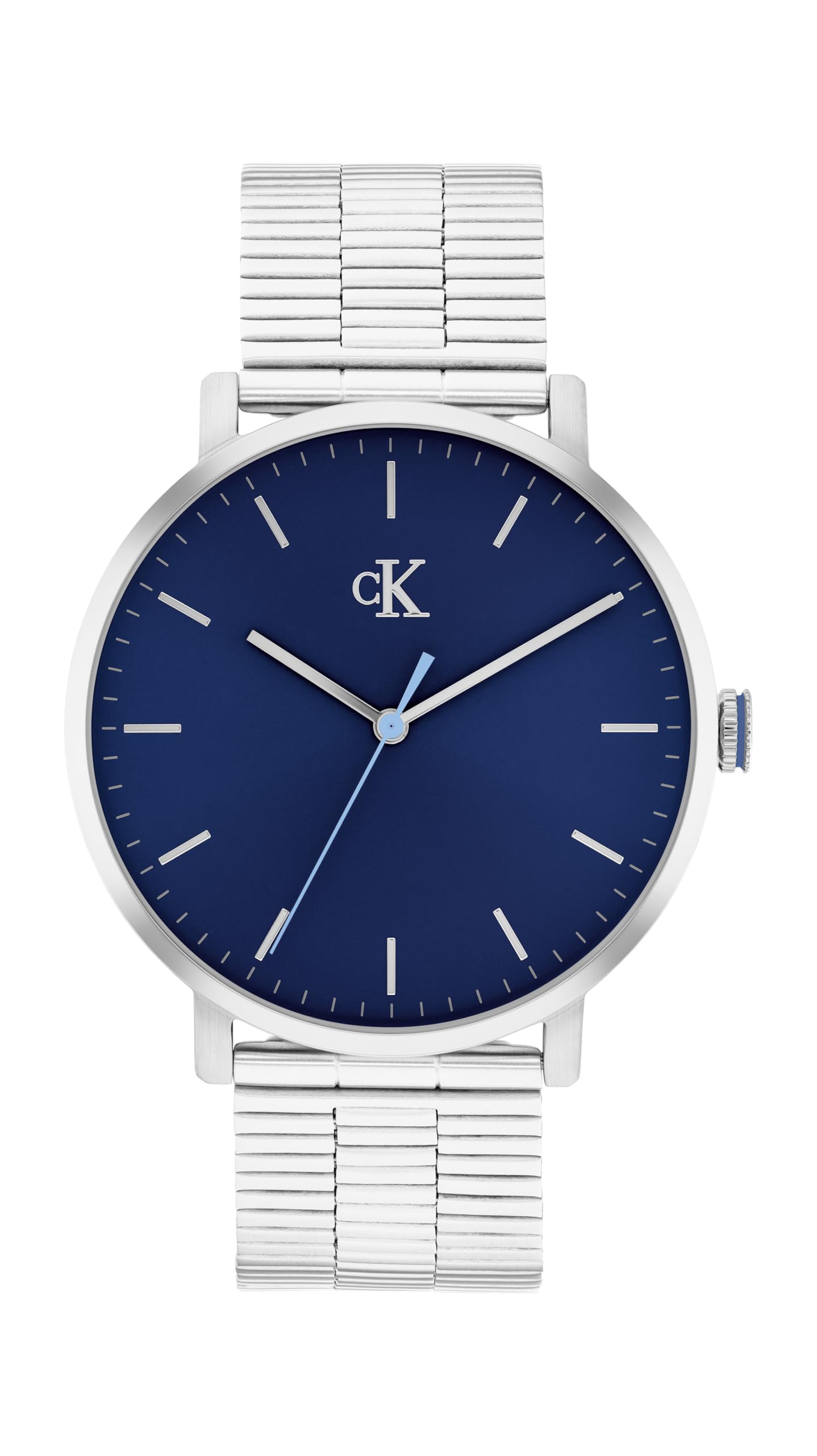 Calvin Klein Three Hand Quartz Movement Watch Silver CK Real Collection with Silver Stainless Steel Bracelet - 25200548