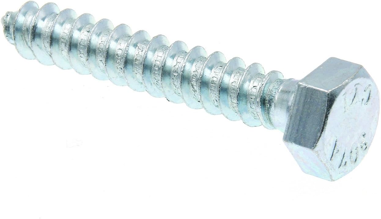 Prime-Line 9055591 Hex Lag Screws, 5/16 in. X 2 in, A307 Grade A Zinc Plated Steel, 50-Pack
