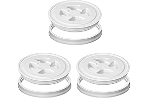 QWORK 5 Gallon Screw Seal Lids for Leak-proof 5-Gallon Plastic Buckets