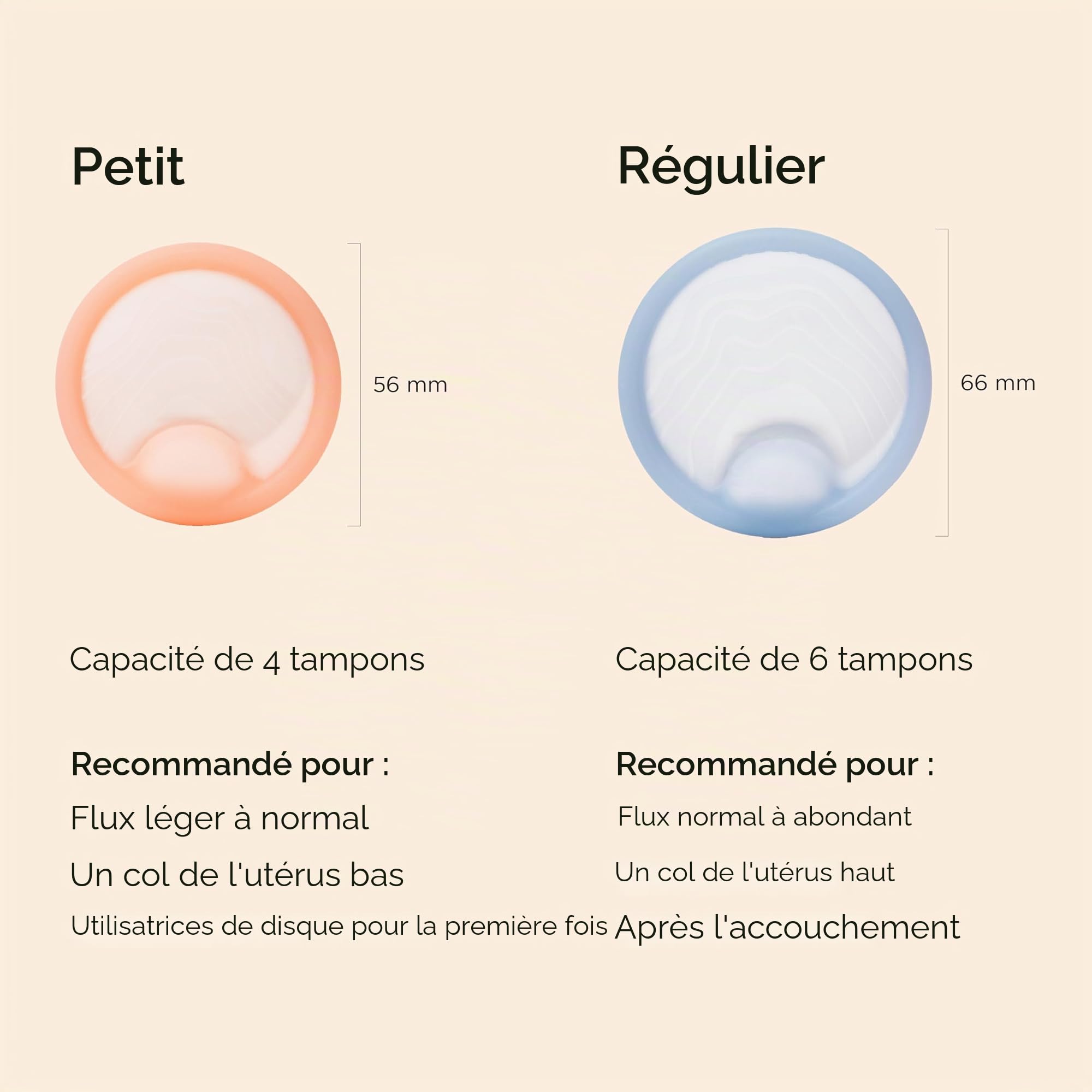 Disque menstruel Saalt – Disque réutilisable pour une protection de 12 heures – Sans BPA ni latex – Retrait facile – Doux, flexible et confortable - taille Petit, Corail