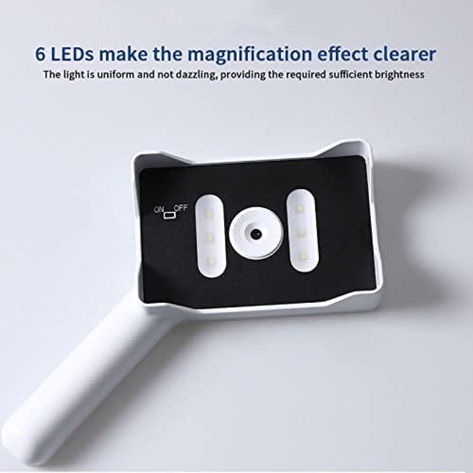 Lupa Digital Portátil De 4,3 Pulgadas, Ayuda De Lectura Electrónica 3X-10X, 6 Luces LED, Aumento Ajustable Táctil, para Lectura, Degeneración Macular, Personas Mayores, Regalos para Personas Mayor