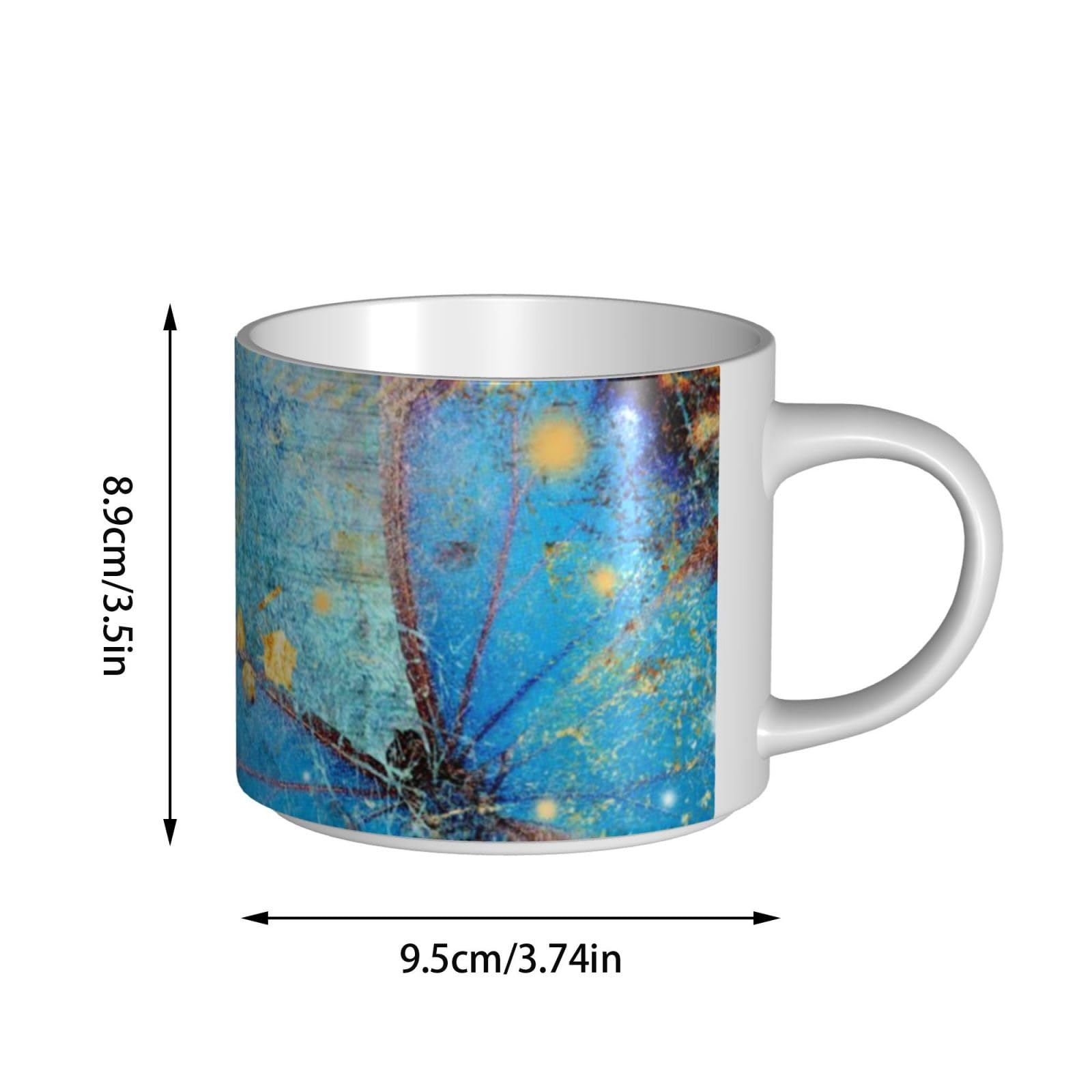 Śliczne retro rdzy motyl drukowane kubki ceramiczne o dużej pojemności kubek do kawy