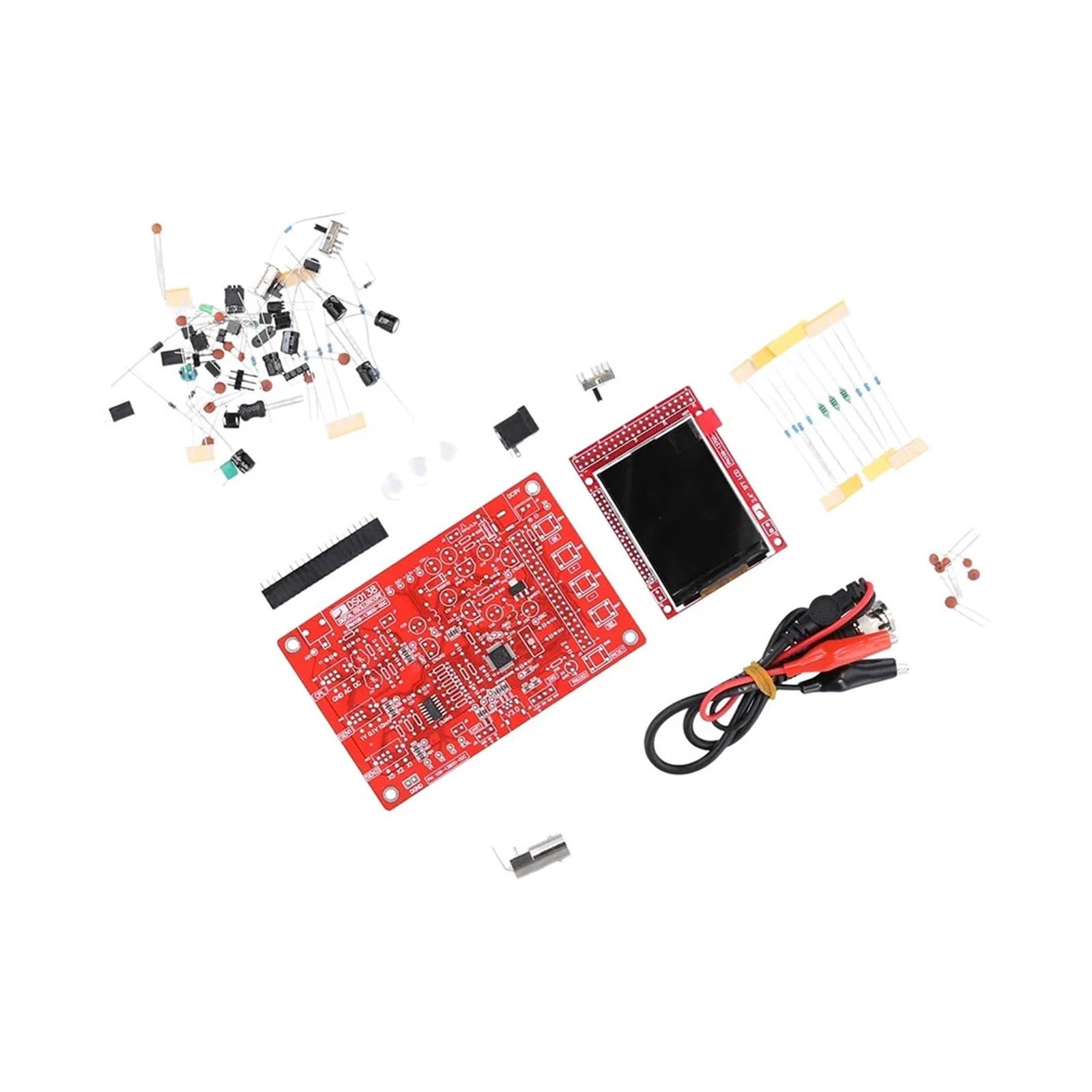 Oscilloscope numérique avec écran LCD TFT 2,4 Pouces, kit d'apprentissage électronique à Monter soi-même, 1Méch./s(Assembled)