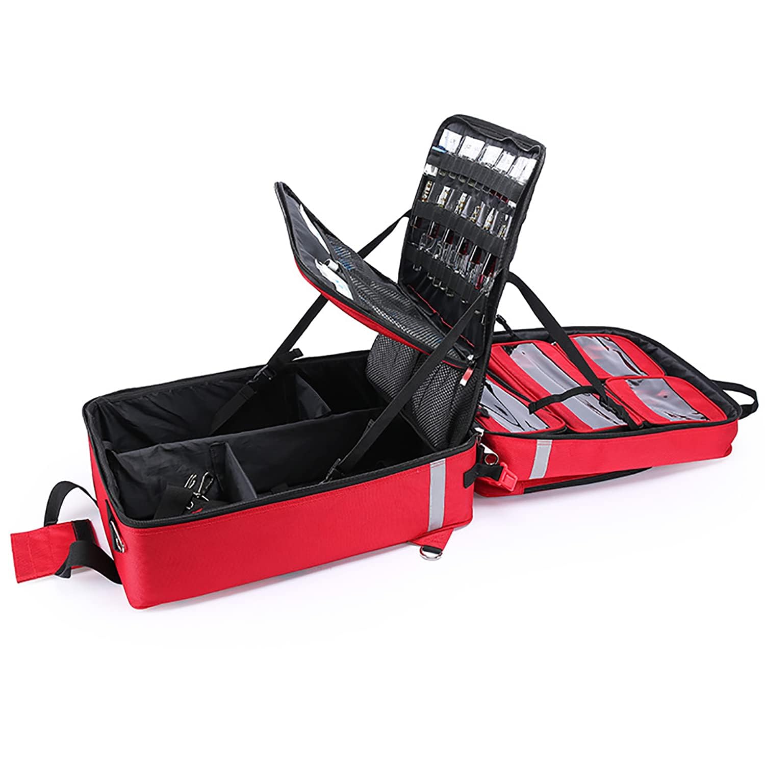 Bolsa para Botiquín De Primeros Auxilios, Bolsa Rodante para Suministros Médicos con Carrito Desmontable, Bolsa Rodante para Enfermera, Kit De Rescate De Emergencia