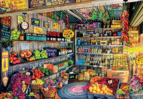 Educa Borrás 17128 Animated and Comic Drawings Educa Borras The Farmers Market 2000 Piece Jigsaw Puzzle, Multi