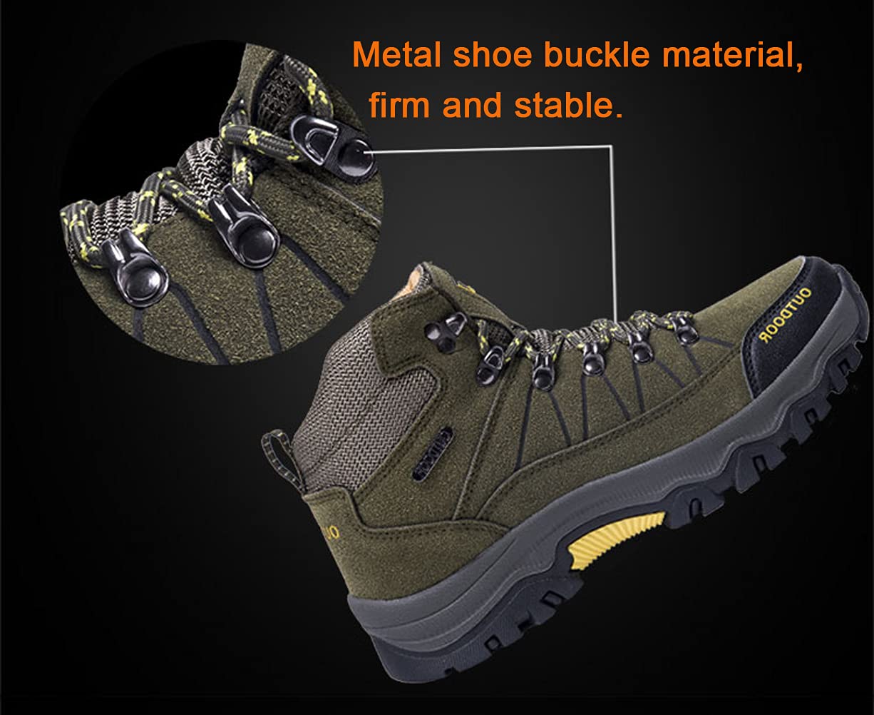Scarpe da Trekking Uomo Impermeabile Scarponi da Escursionismo Scarpe da Montagna Stivali Caviglia Invernali All'aperto Sportive Sneakers