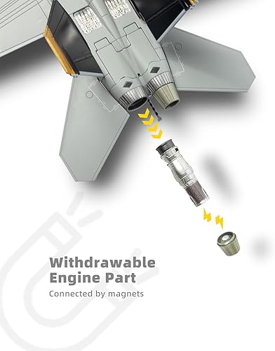 Miniatura 10 de FA-18F Super Hornet 172 Kits de modelo de avión de metal con base de visualización VFA-103 Jolly Rogers Aleación fundida a troquel Réplica de