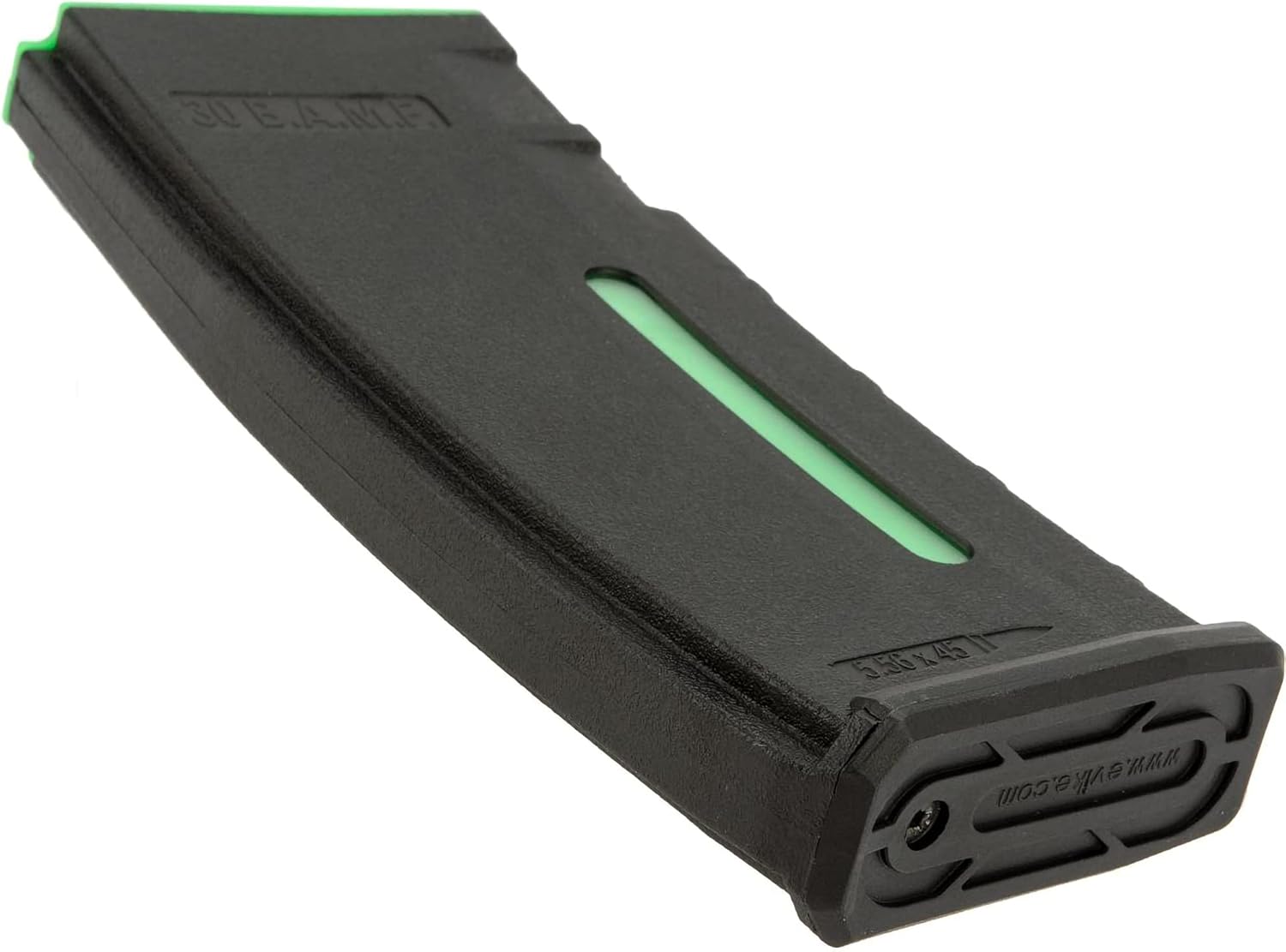 Evike Airsoft - BAMF 190rd Polymer Mid-Cap Airsoft Magazine for Airsoft M4 / M16 Series AEG Rifles (Color: Black w/Green/Single Magazine) : Sports & Outdoors